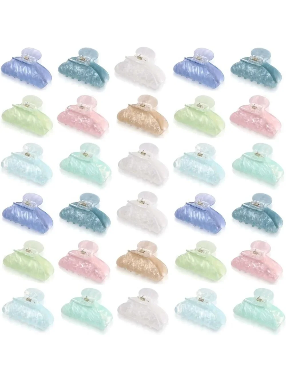 32 Pcs Large Acrylic Hair Claw Clips - Cute Non-Slip Jaw Clips for All Hair